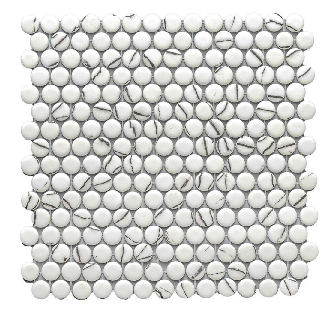 Eterna Penny 12"x12" Recycled Glass Mosaic Tile
