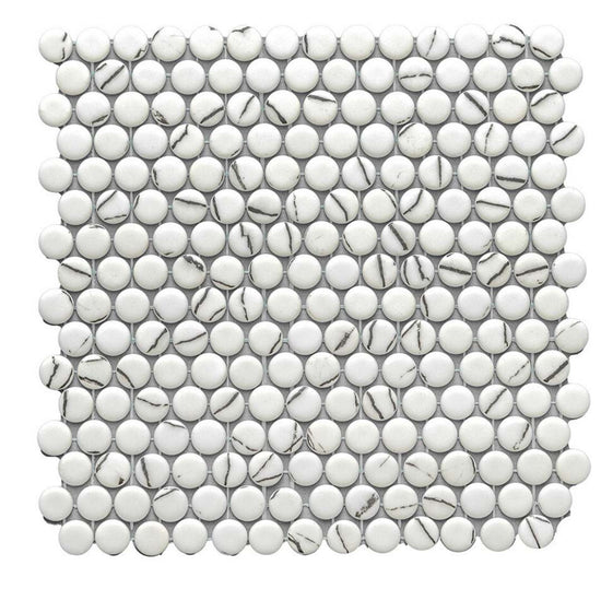 Eterna Penny 12"x12" Recycled Glass Mosaic Tile