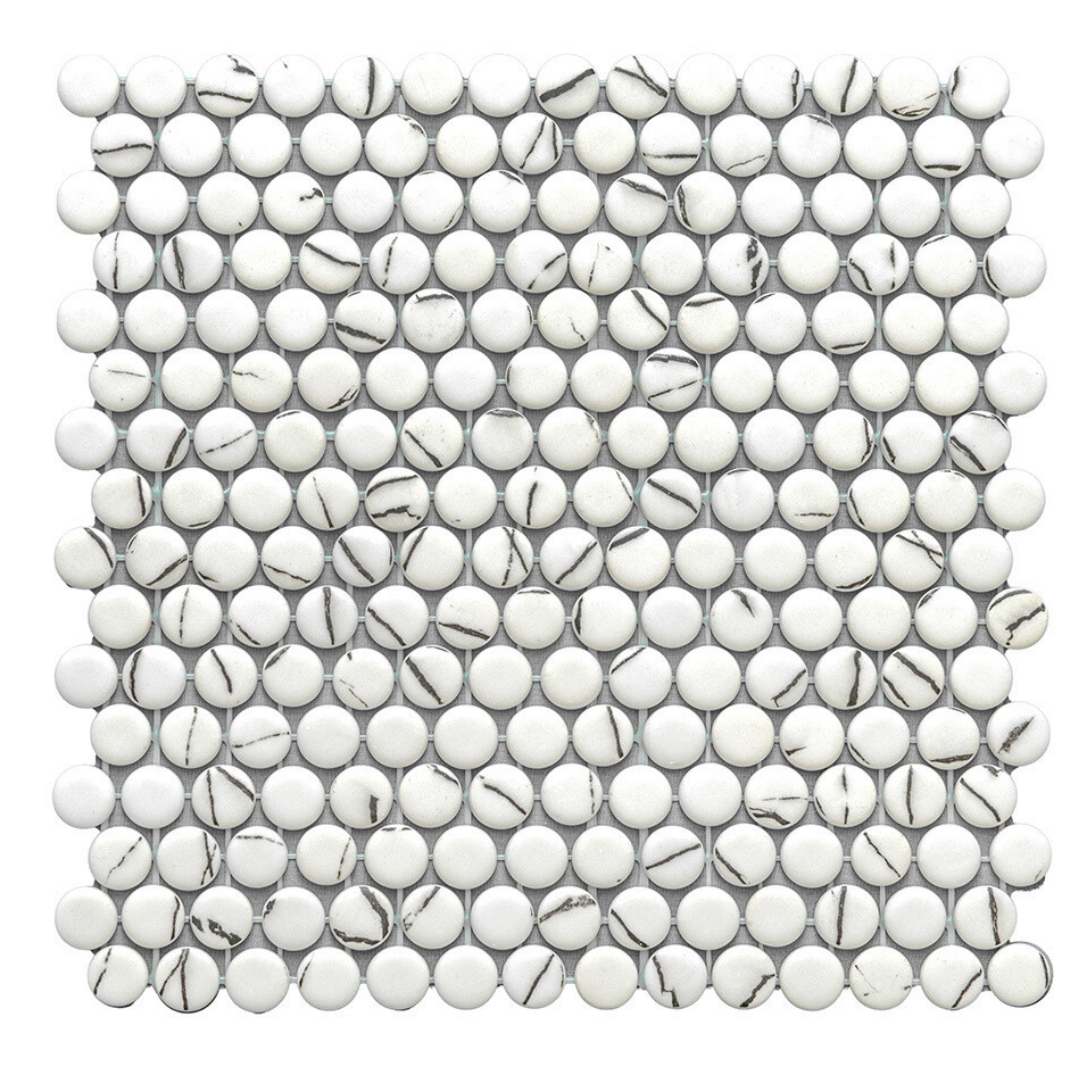 Eterna Penny 12"x12" Recycled Glass Mosaic Tile