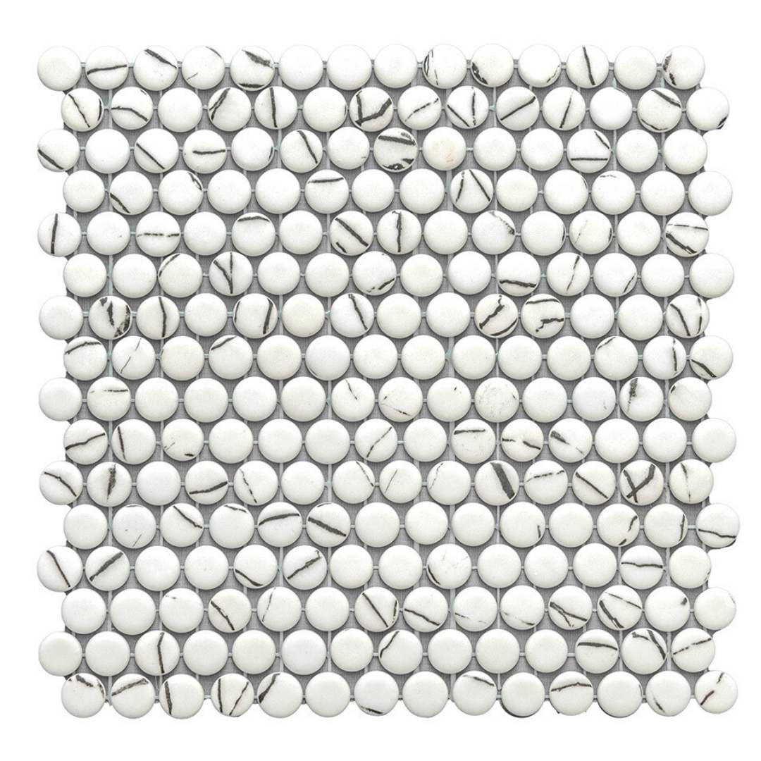 Eterna Penny 12"x12" Recycled Glass Mosaic Tile