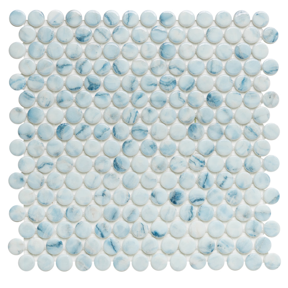 Eterna Penny 12"x12" Recycled Glass Mosaic Tile