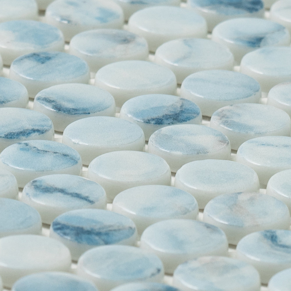 Eterna Penny 12"x12" Recycled Glass Mosaic Tile