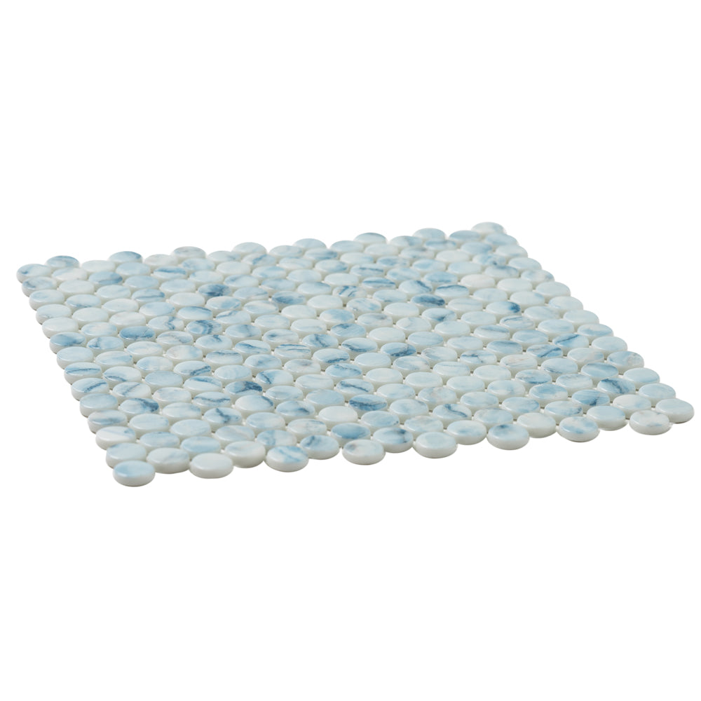 Eterna Penny 12"x12" Recycled Glass Mosaic Tile