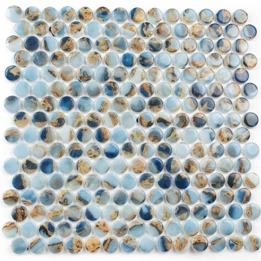 Eterna Penny 12"x12" Recycled Glass Mosaic Tile
