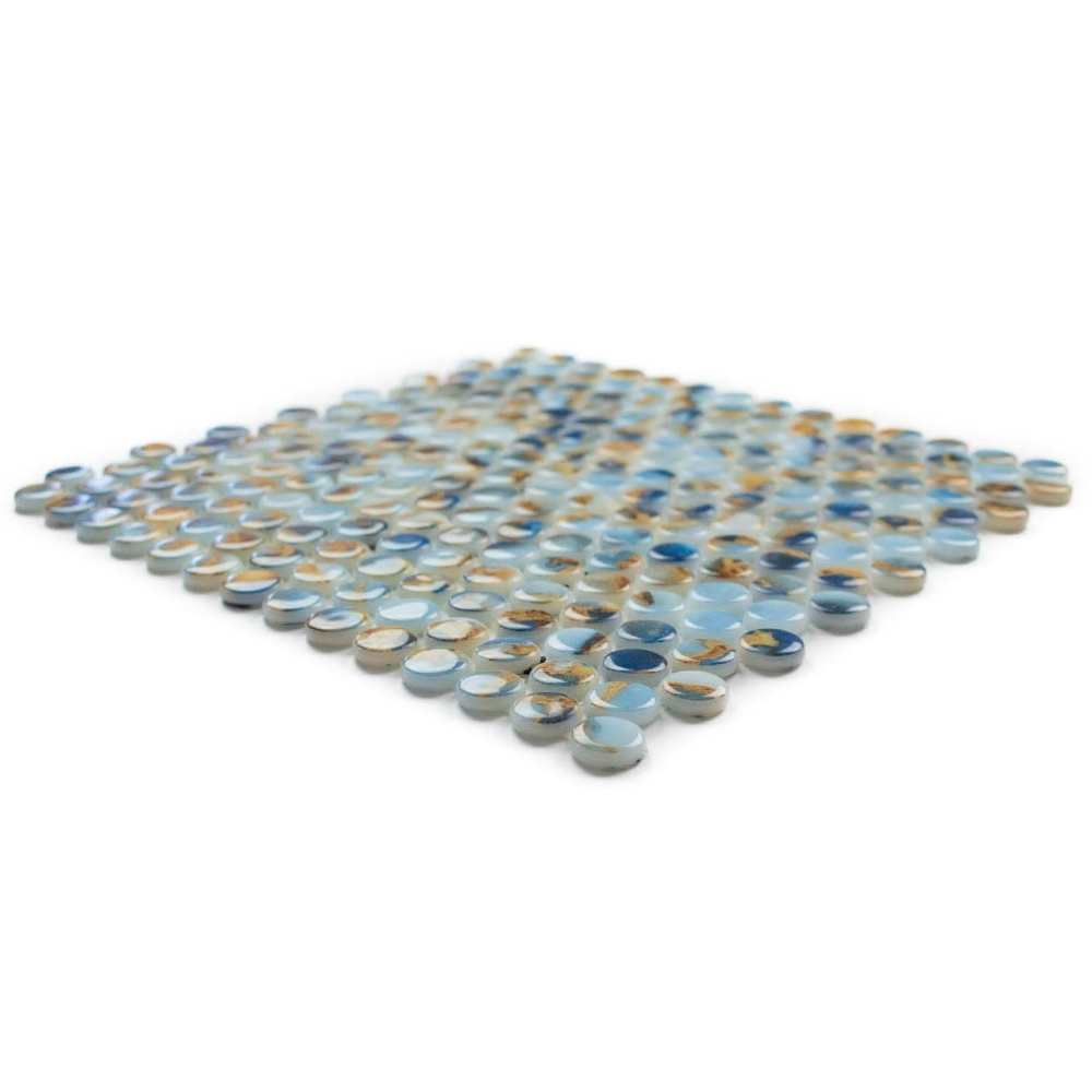 Eterna Penny 12"x12" Recycled Glass Mosaic Tile