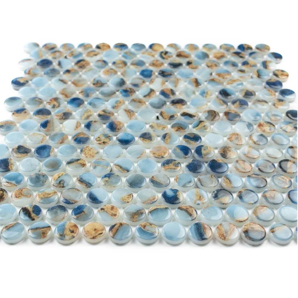Eterna Penny 12"x12" Recycled Glass Mosaic Tile