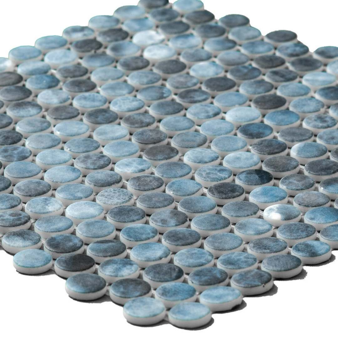 Eterna Penny 12"x12" Recycled Glass Mosaic Tile