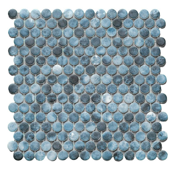 Eterna Penny 12"x12" Recycled Glass Mosaic Tile