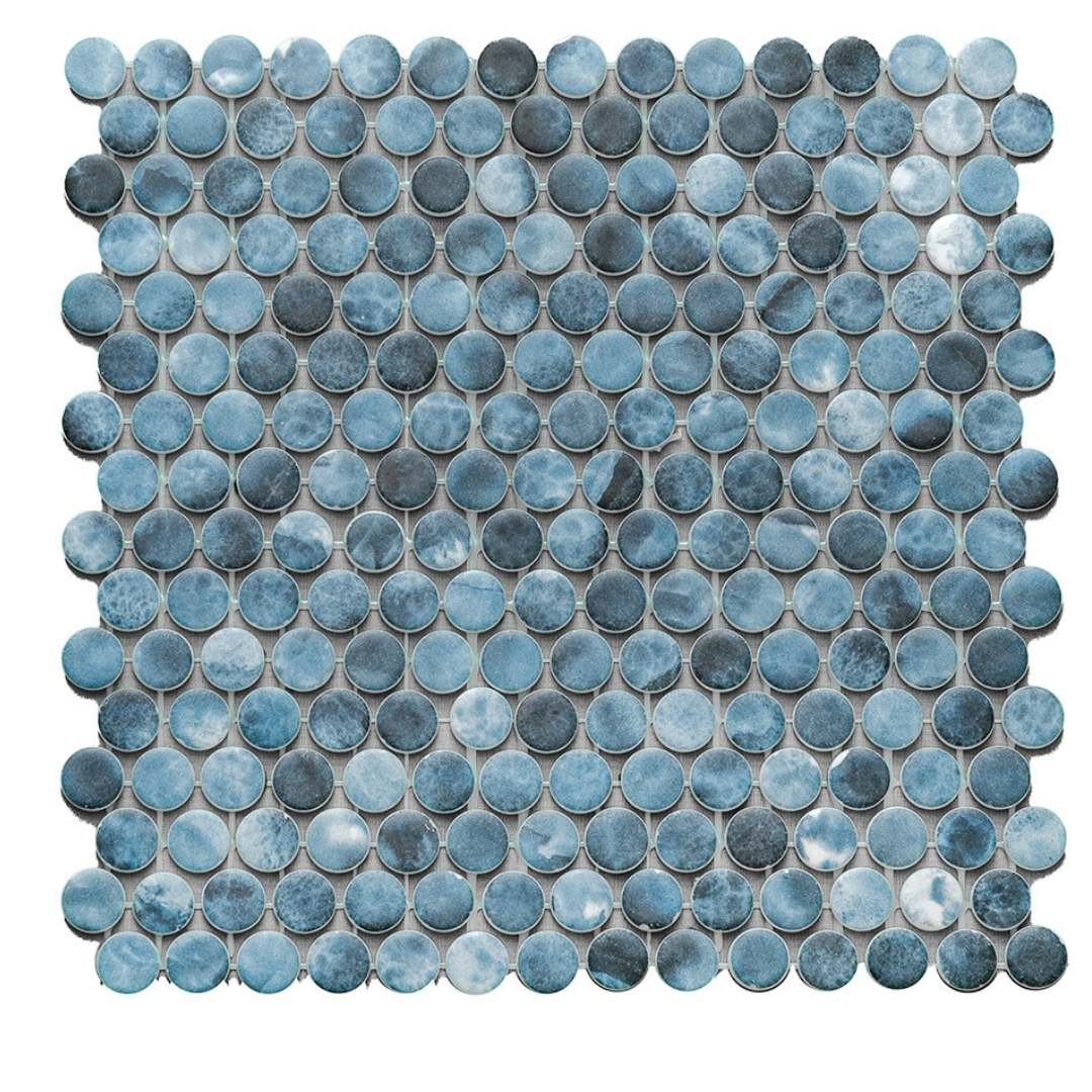 Eterna Penny 12"x12" Recycled Glass Mosaic Tile