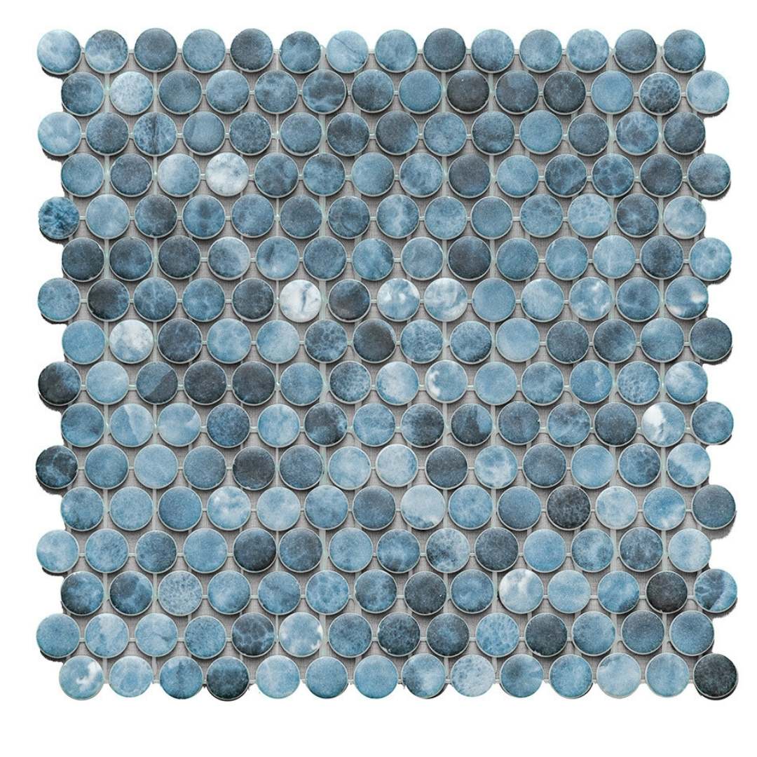 Eterna Penny 12"x12" Recycled Glass Mosaic Tile