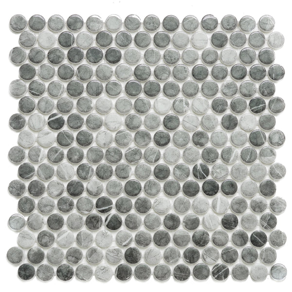 Eterna Penny 12"x12" Recycled Glass Mosaic Tile