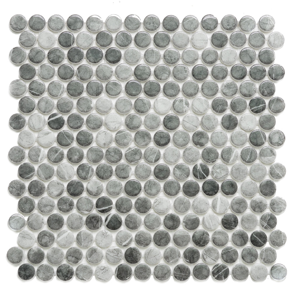 Eterna Penny 12"x12" Recycled Glass Mosaic Tile