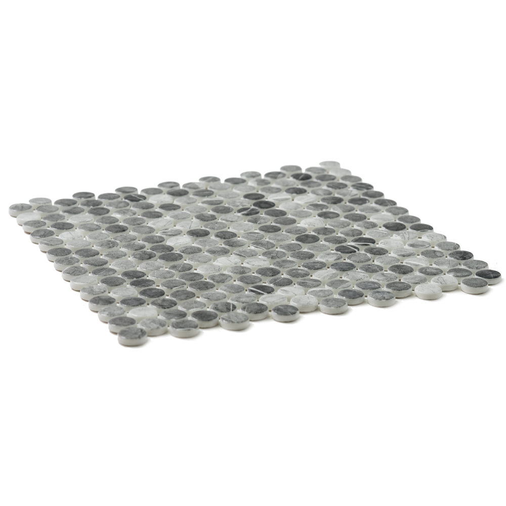 Eterna Penny 12"x12" Recycled Glass Mosaic Tile