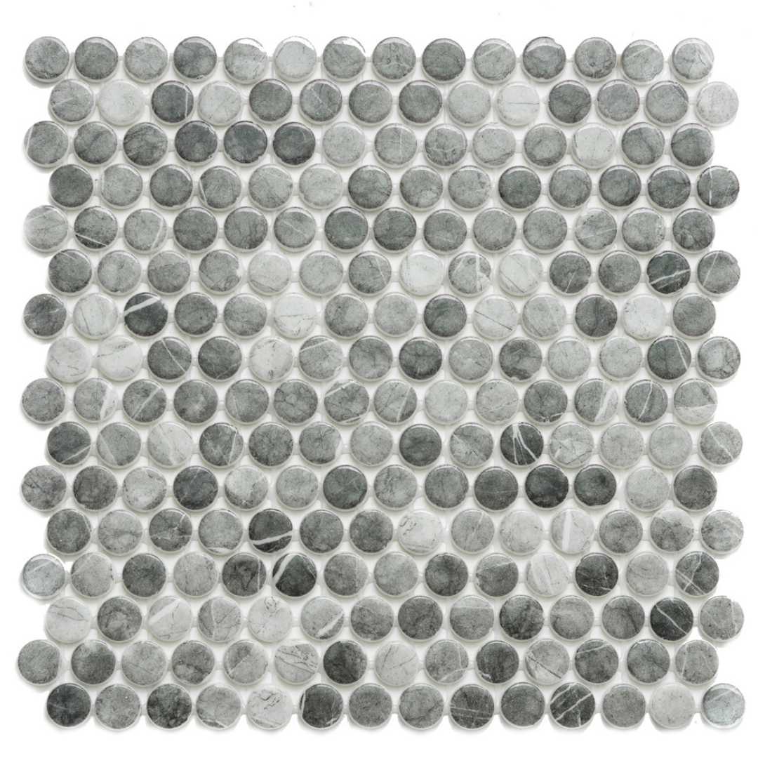 Eterna Penny 12"x12" Recycled Glass Mosaic Tile