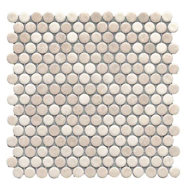 Eterna Penny 12"x12" Recycled Glass Mosaic Tile