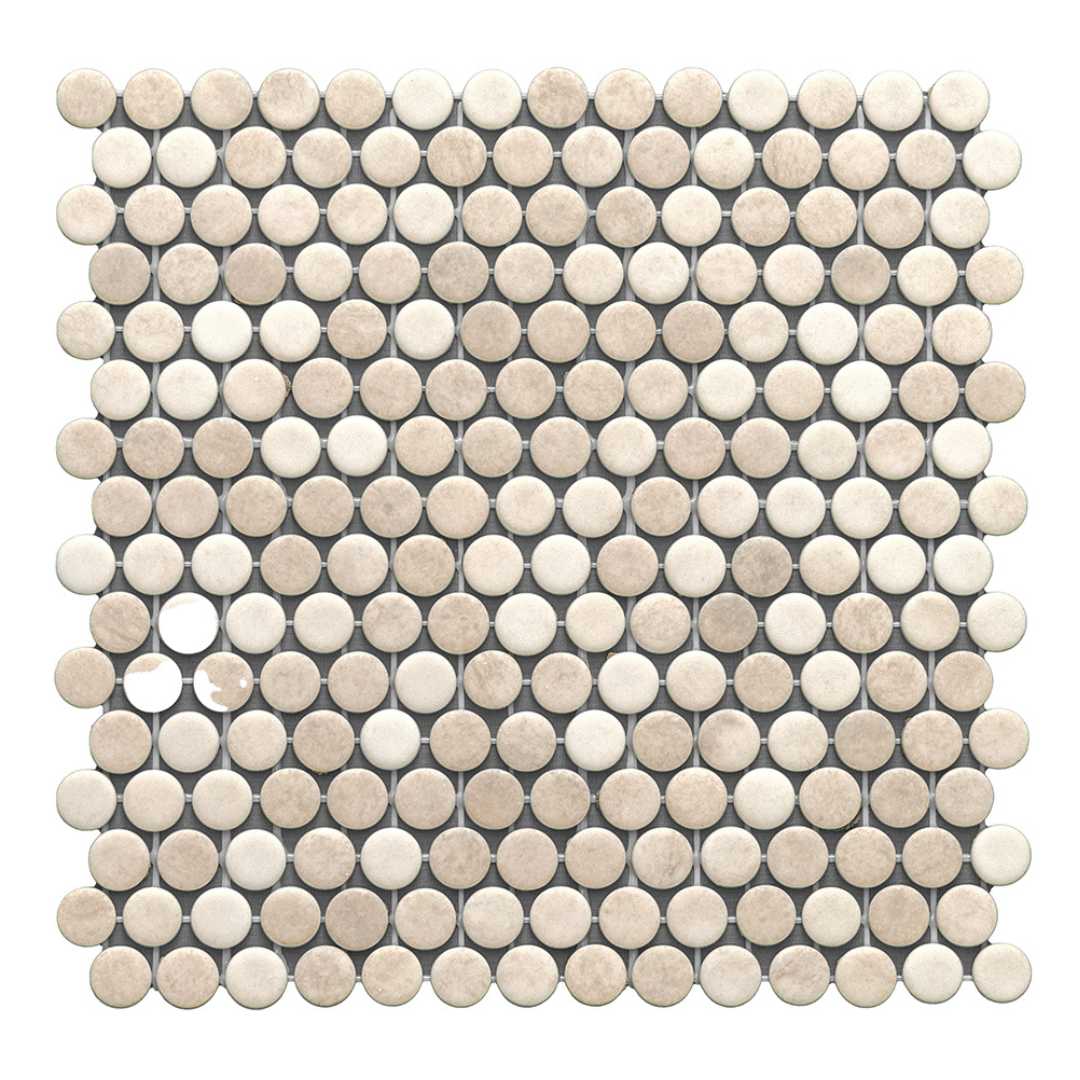 Eterna Penny 12"x12" Recycled Glass Mosaic Tile
