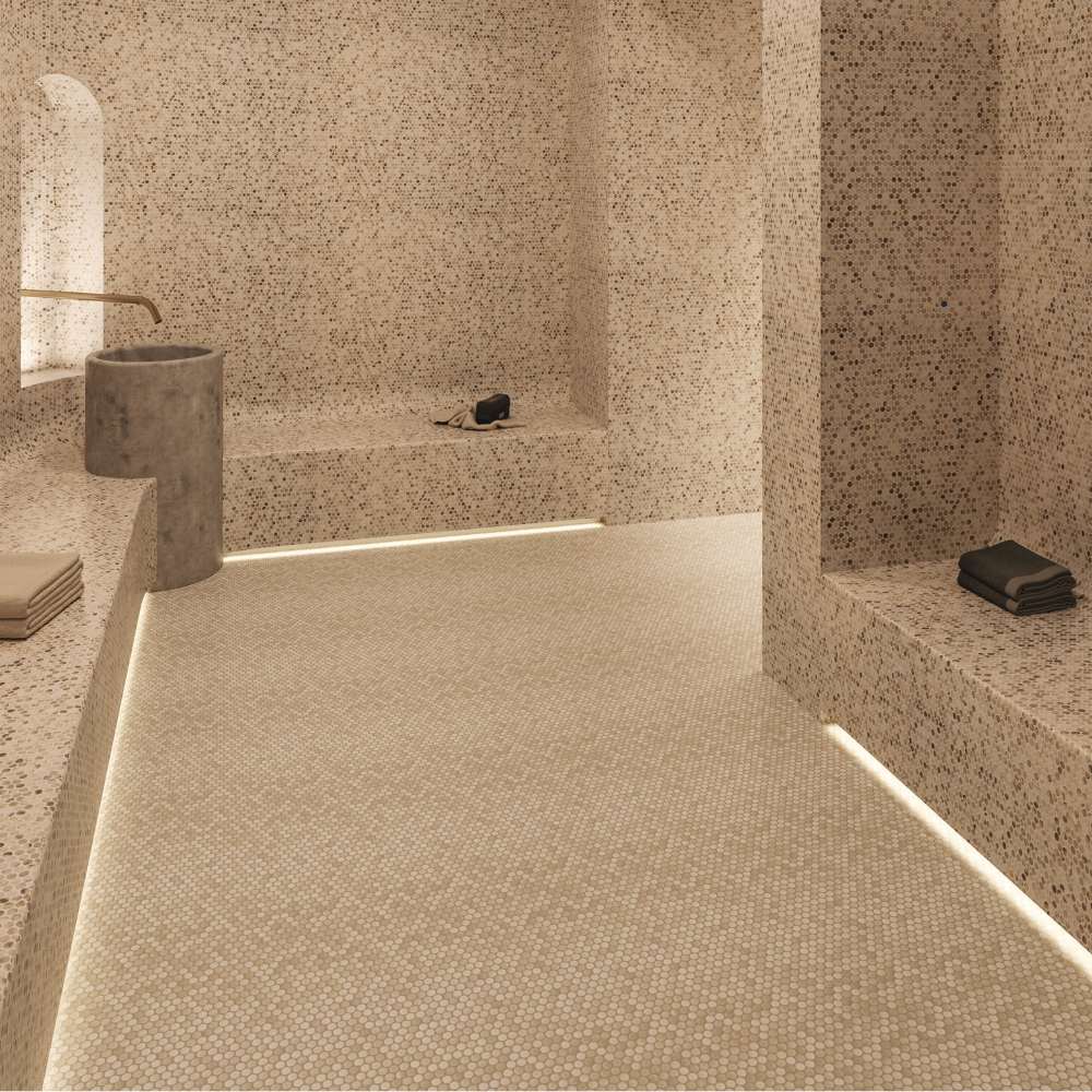 Eterna Penny 12"x12" Recycled Glass Mosaic Tile