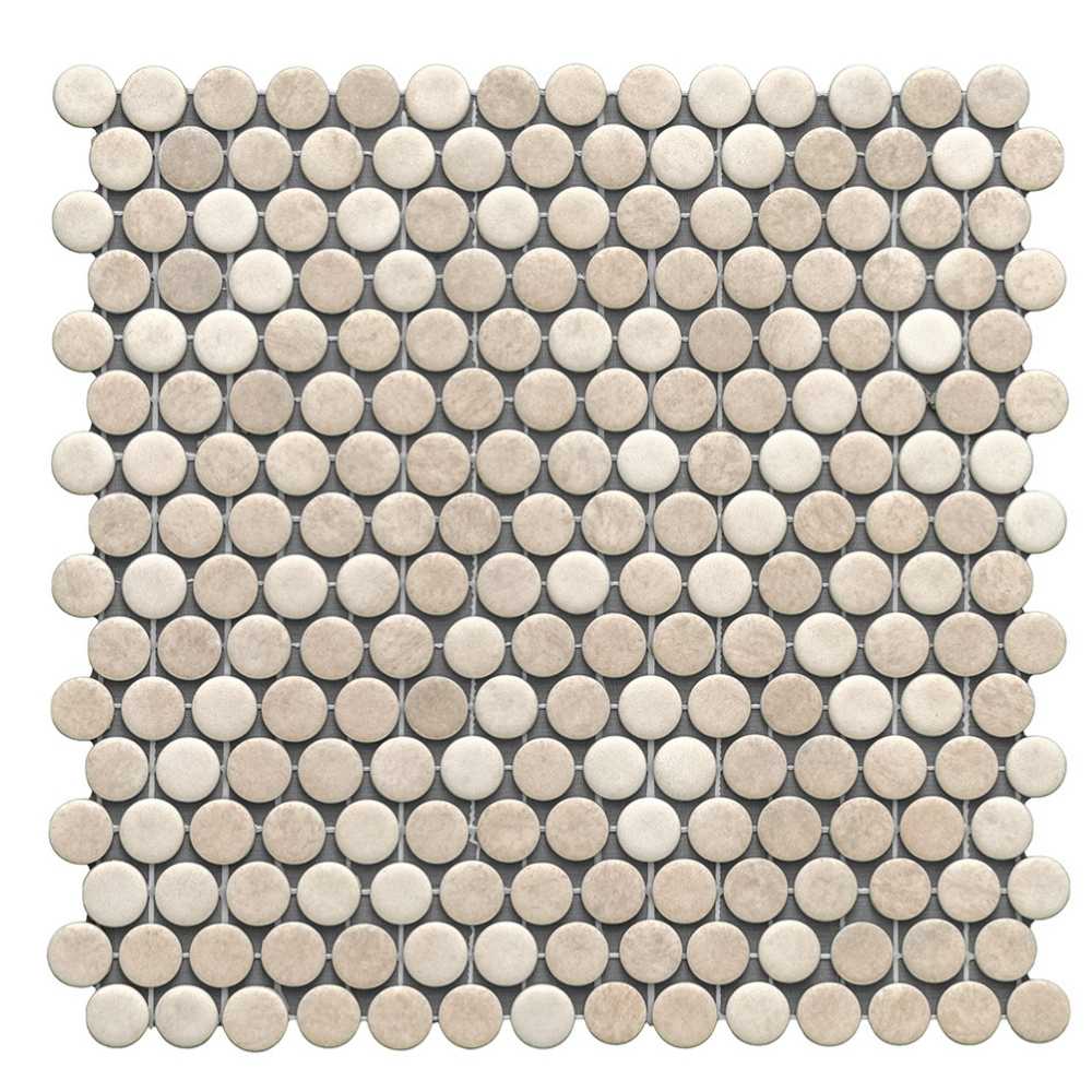 Eterna Penny 12"x12" Recycled Glass Mosaic Tile