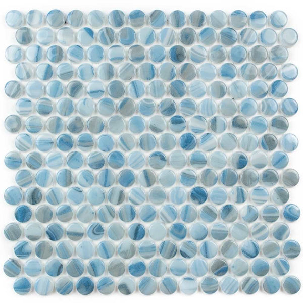 Eterna Penny 12"x12" Recycled Glass Mosaic Tile