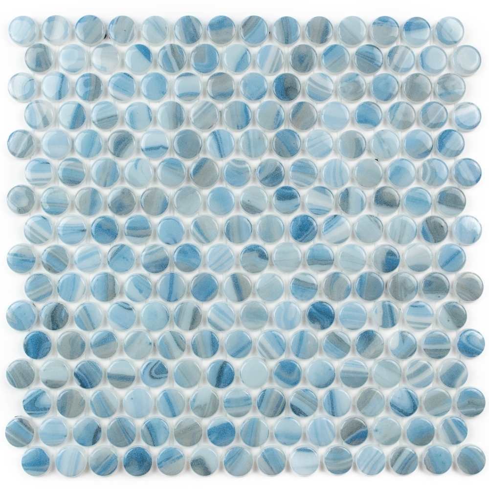 Eterna Penny 12"x12" Recycled Glass Mosaic Tile