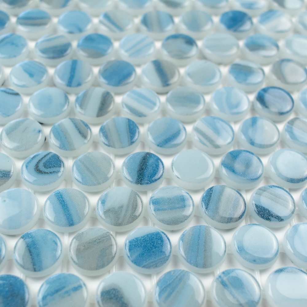 Eterna Penny 12"x12" Recycled Glass Mosaic Tile
