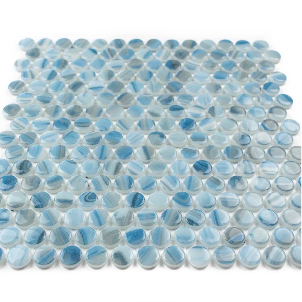 Eterna Penny 12"x12" Recycled Glass Mosaic Tile