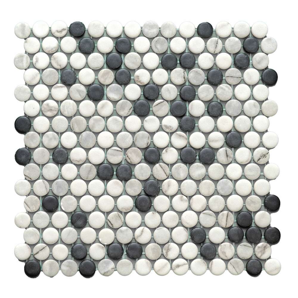 Eterna Penny 12"x12" Recycled Glass Mosaic Tile