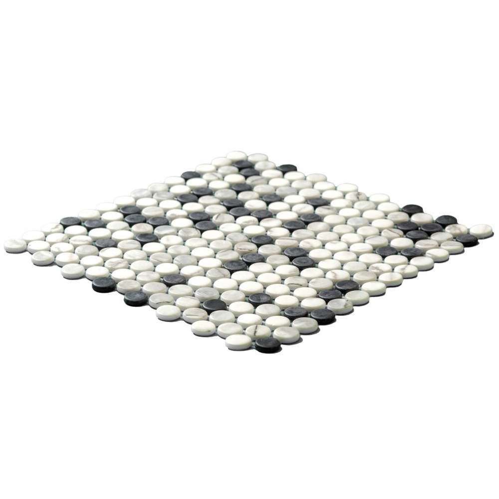 Eterna Penny 12"x12" Recycled Glass Mosaic Tile