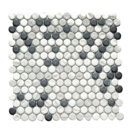 Eterna Penny 12"x12" Recycled Glass Mosaic Tile