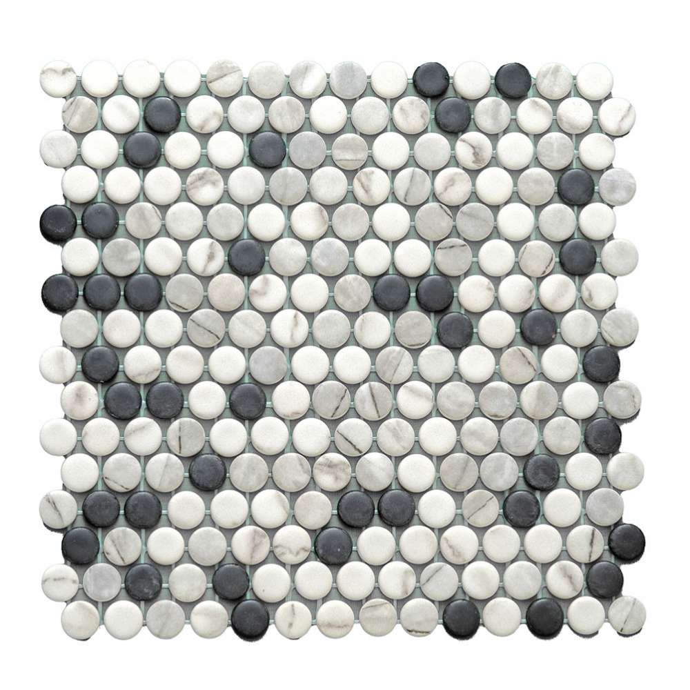 Eterna Penny 12"x12" Recycled Glass Mosaic Tile