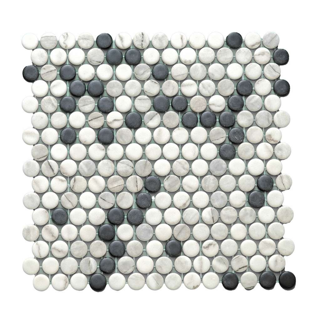 Eterna Penny 12"x12" Recycled Glass Mosaic Tile