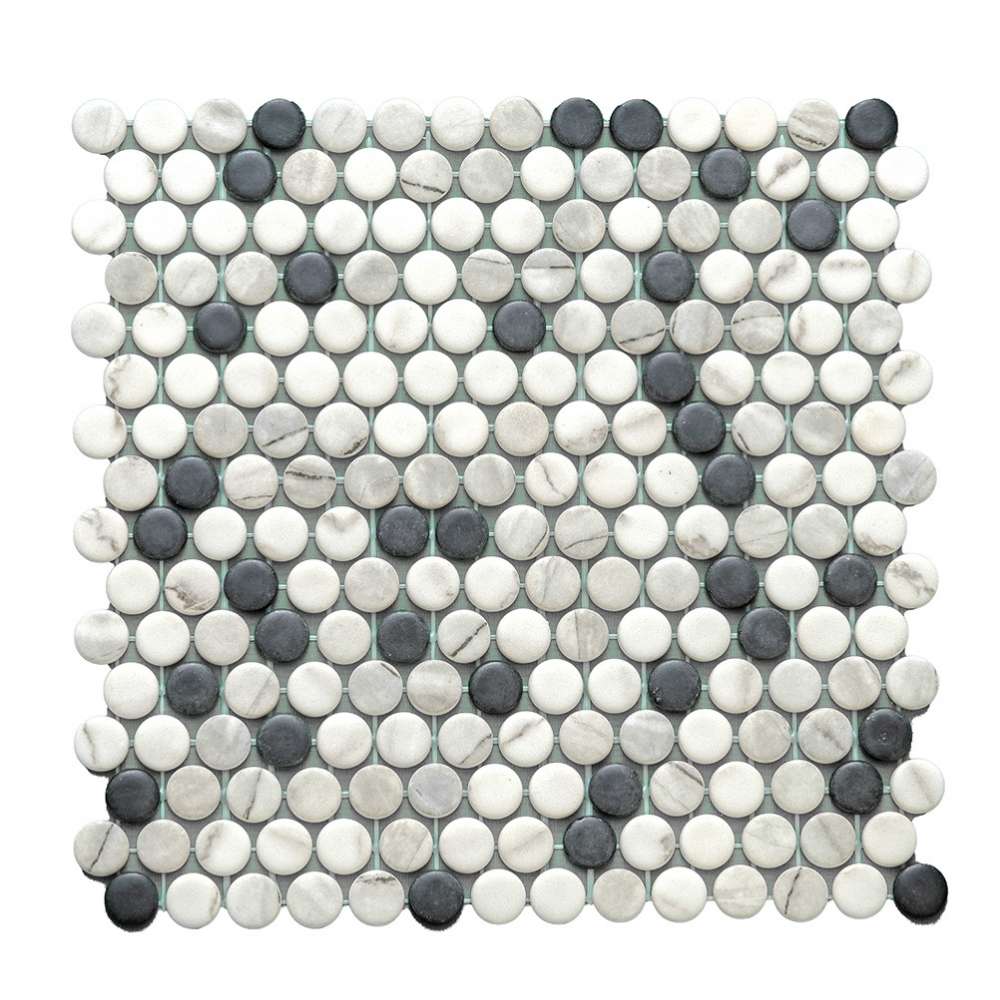 Eterna Penny 12"x12" Recycled Glass Mosaic Tile