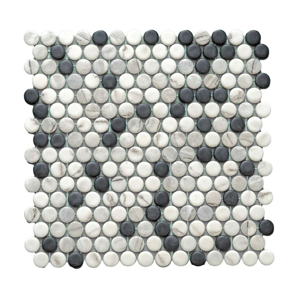 Eterna Penny 12"x12" Recycled Glass Mosaic Tile