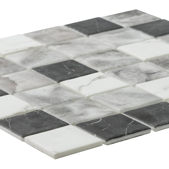 Eterna Square 12" x 12" Glass Mosaic Wall & Floor Tile