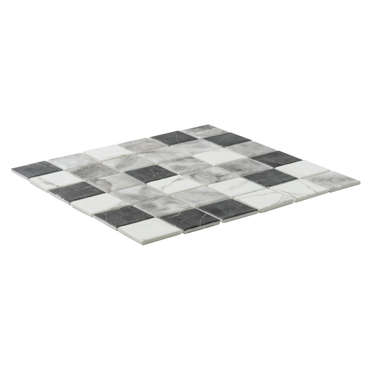 Eterna Square 12" x 12" Glass Mosaic Wall & Floor Tile