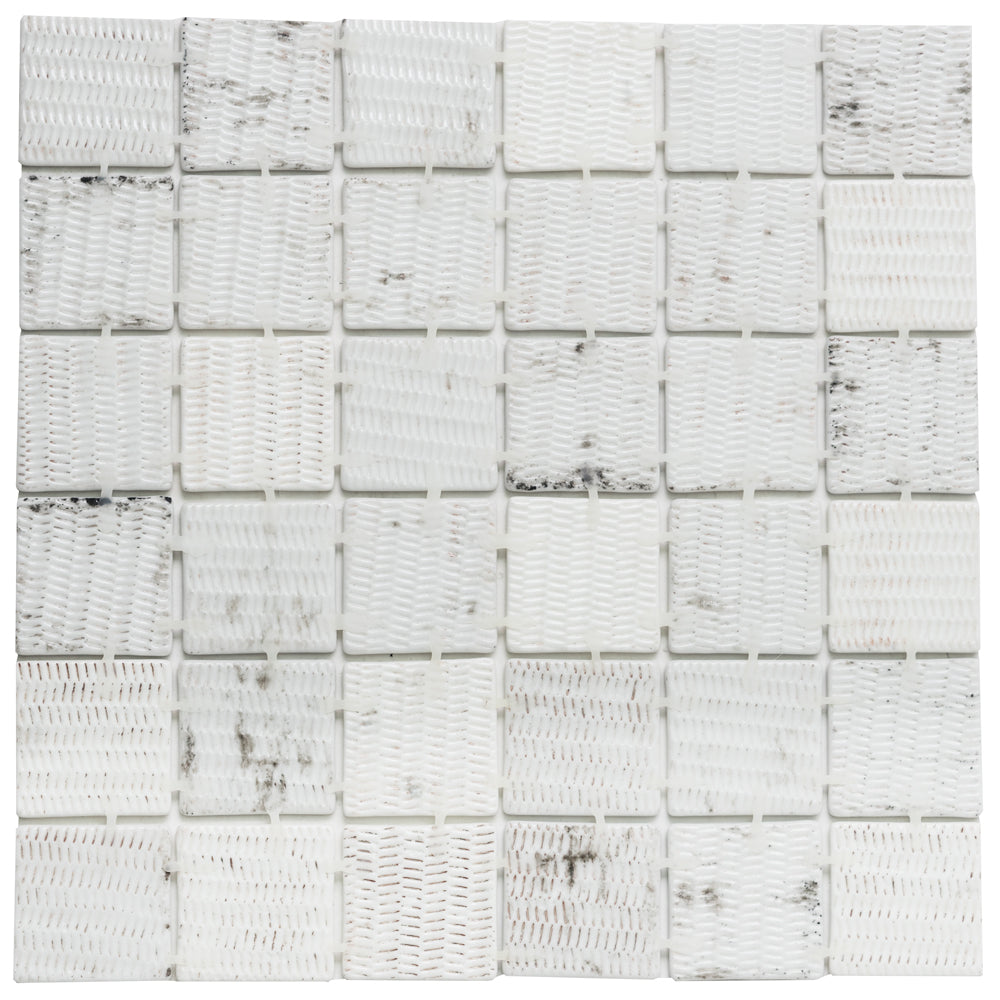 Eterna Square 2"x2" Shade Recycled Glass Matte Mosaic