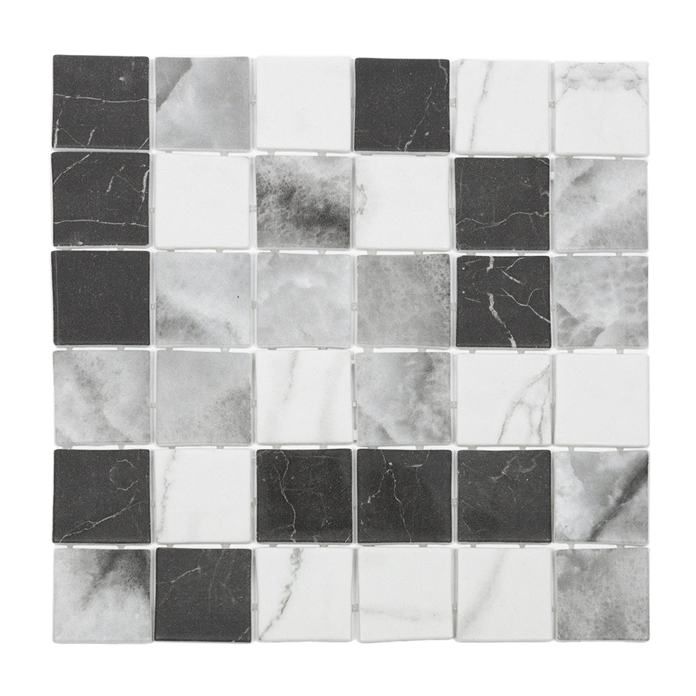 Eterna Square 2"x2" Shade Recycled Glass Matte Mosaic