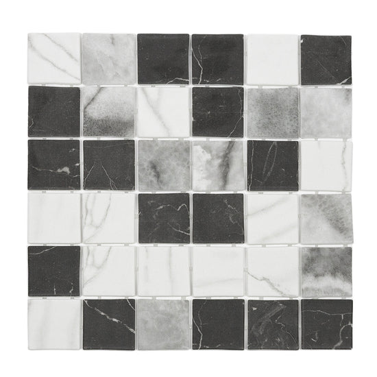 Eterna Square 12" x 12" Glass Mosaic Wall & Floor Tile