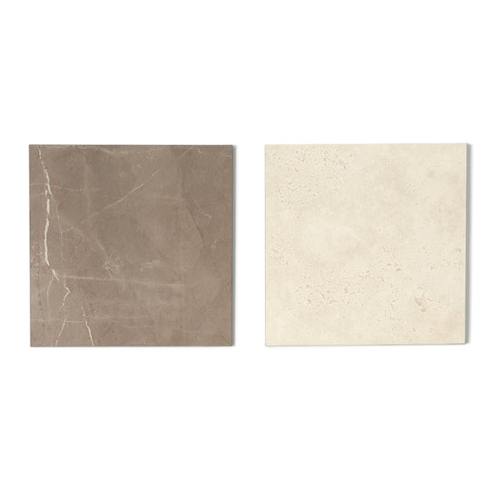Windsor 12"x12" Checkerboard Bronze & Crema Marfil Porcelain Matte Tile