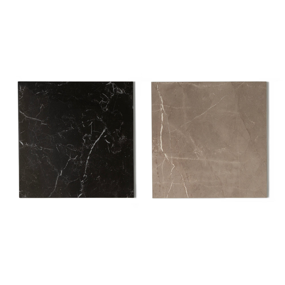 Windsor 12"x12" Checkerboard Bronze & Nero Marquina Porcelain Matte Tile