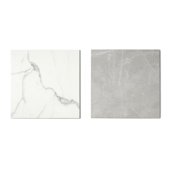 Windsor 12"x12" Checkerboard Calacatta & Gris Porcelain Matte Tile