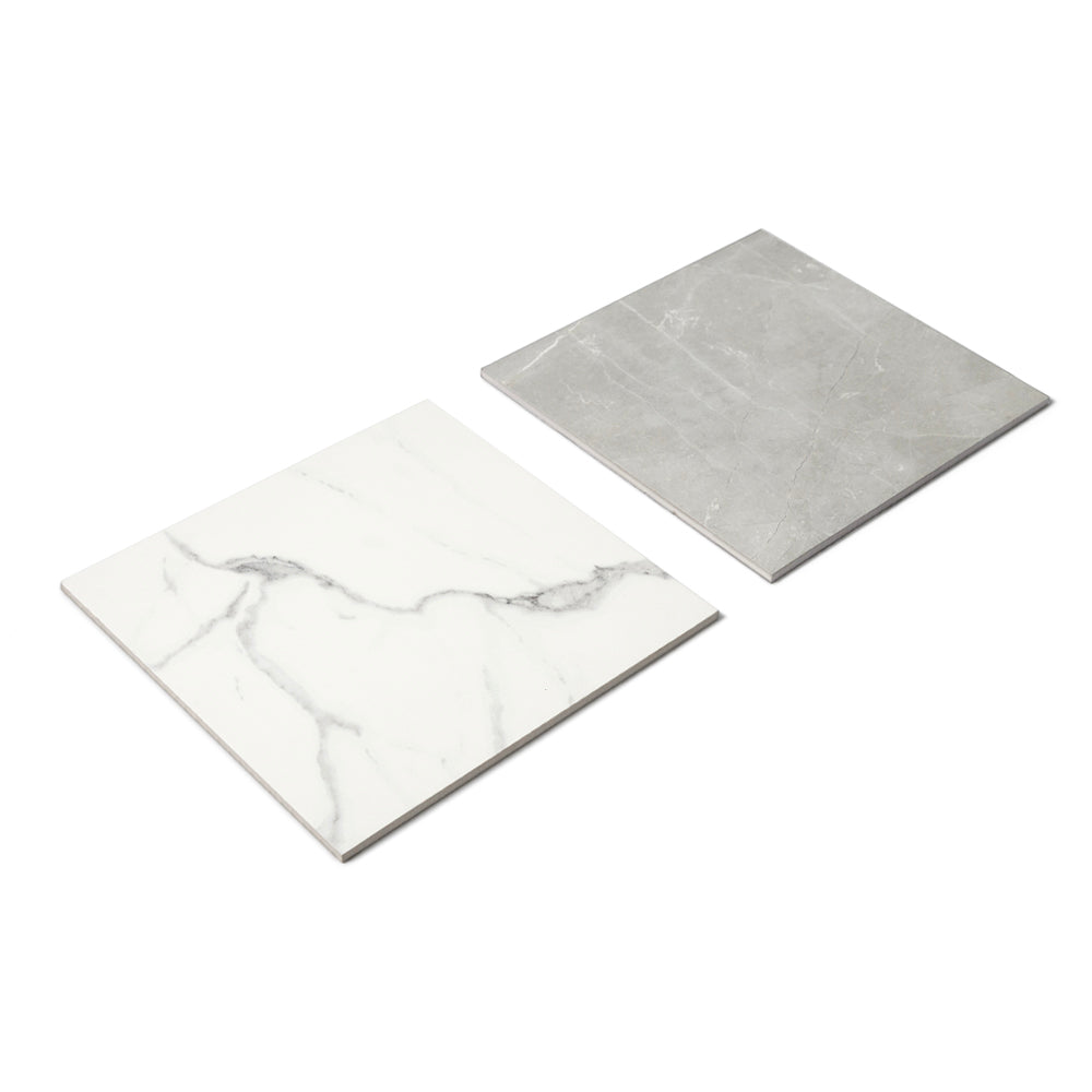 Windsor 12"x12" Checkerboard Calacatta & Gris Porcelain Matte Tile