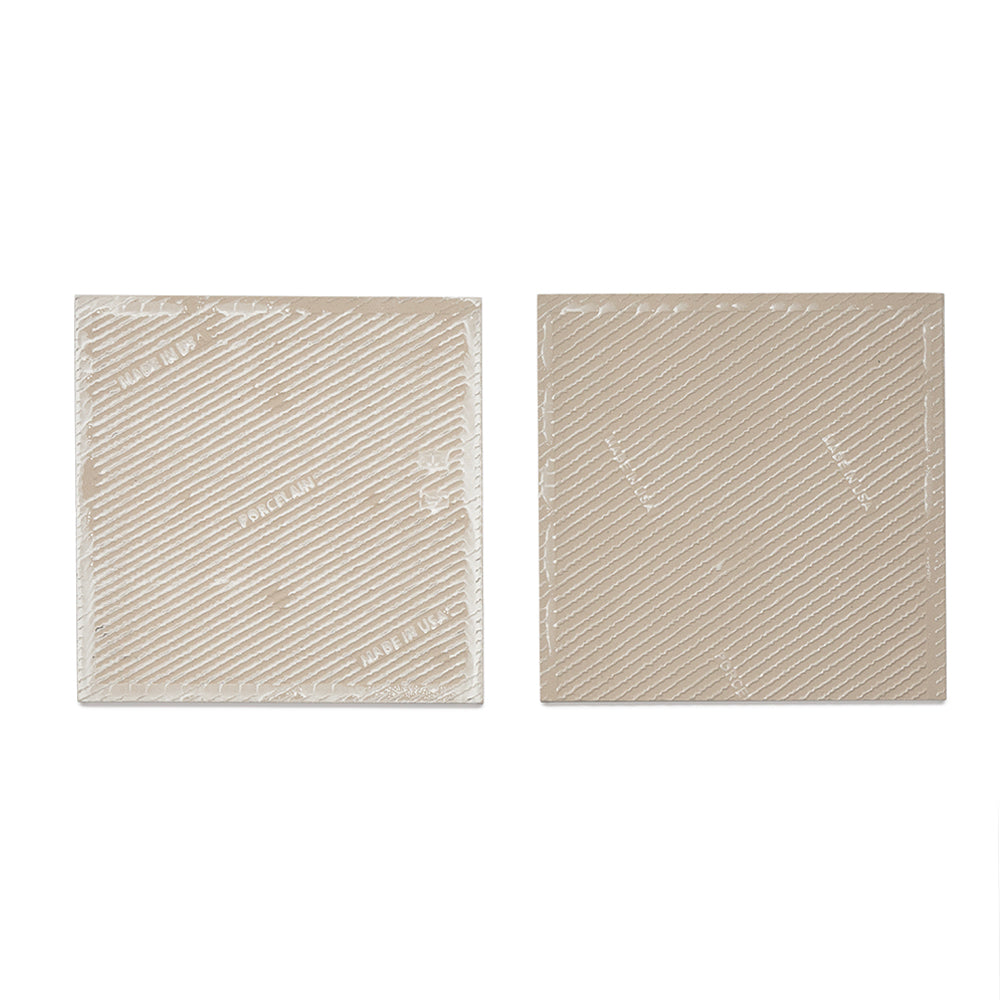 Windsor 12"x12" Checkerboard Calacatta & Crema Marfil Porcelain Matte Tile