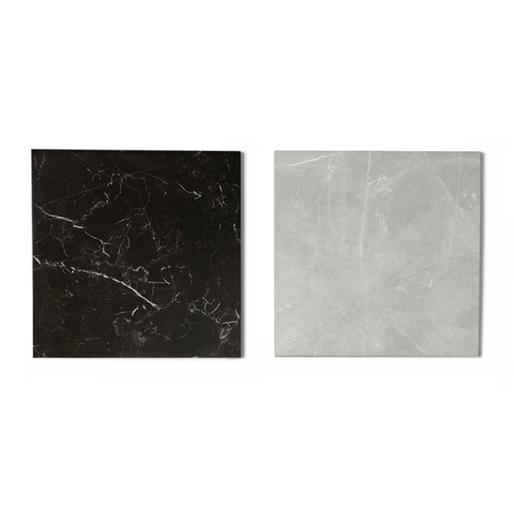 Windsor 12"x12" Checkerboard Gris & Nero Marquina Porcelain Matte Tile