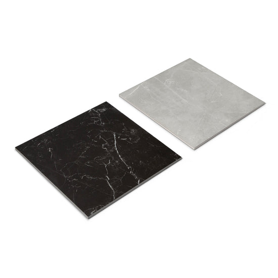 Windsor 12"x12" Checkerboard Gris & Nero Marquina Porcelain Matte Tile