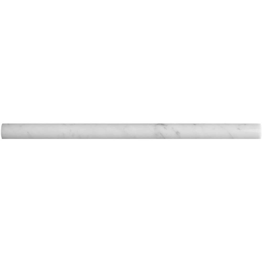 Borghese Carrara .5"x12" Bianco Marble Polished Pencil