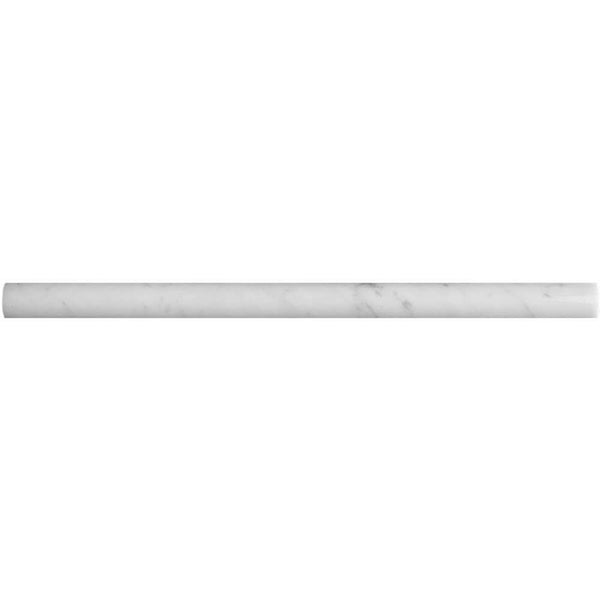 Borghese Carrara .5"x12" Bianco Marble Polished Pencil