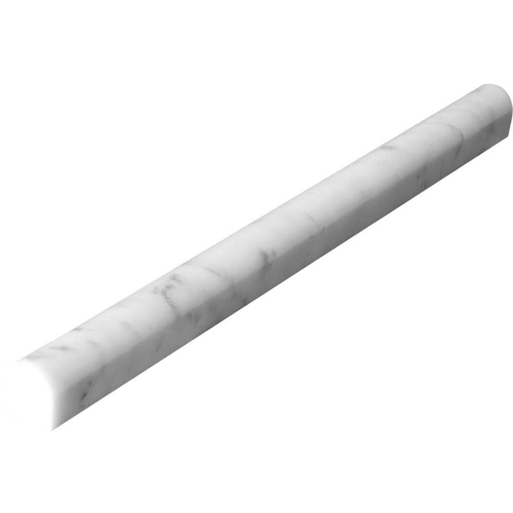 Borghese Carrara .5"x12" Bianco Marble Polished Pencil