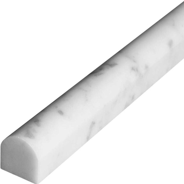 Borghese Carrara .5"x12" Bianco Marble Polished Pencil