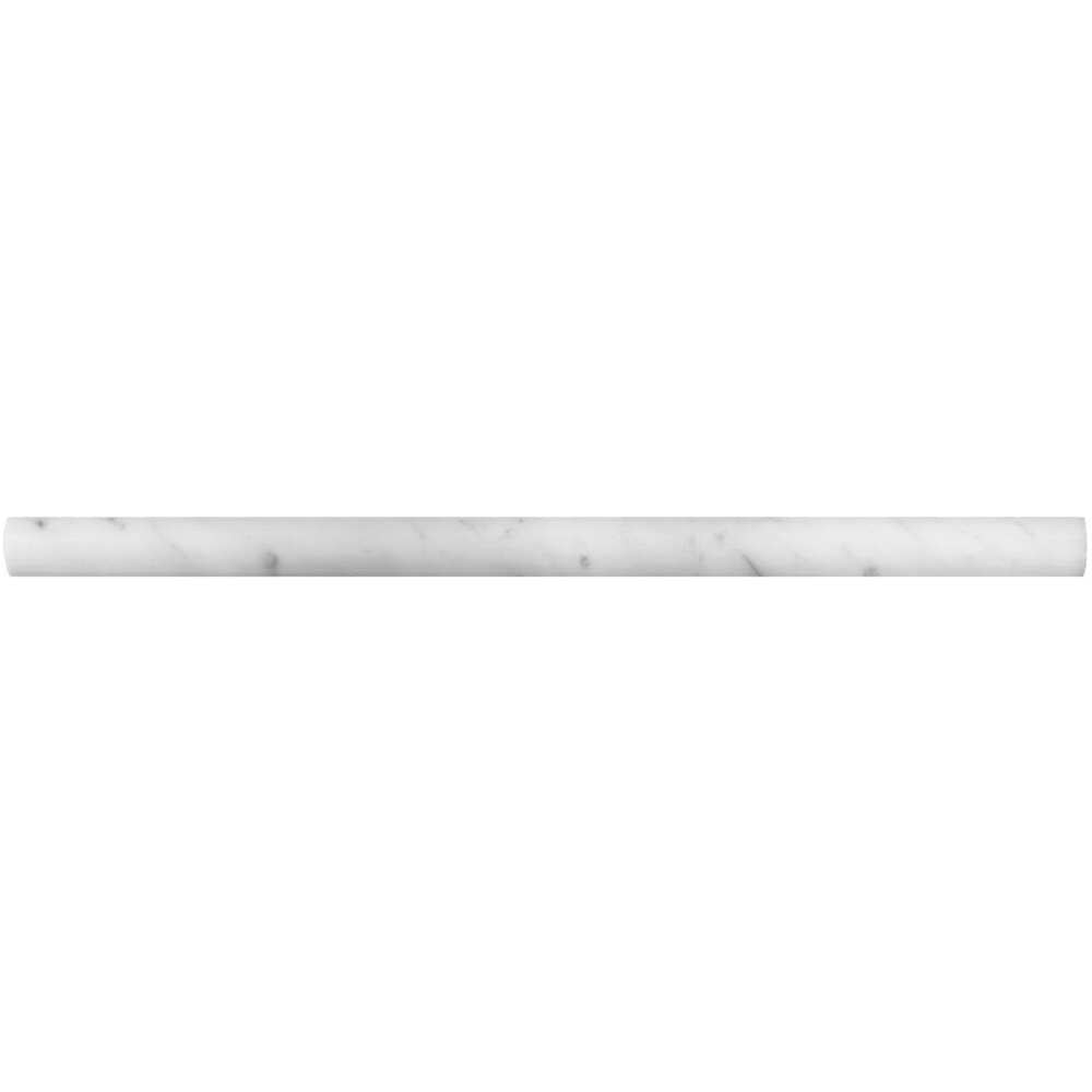 Borghese Carrara .5"x12" Bianco Marble Polished Pencil
